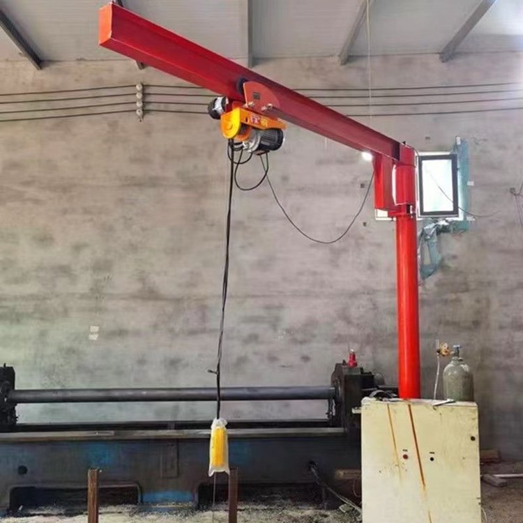 500公斤室內(nèi)運(yùn)行式電動(dòng)葫蘆懸臂吊 270度旋轉(zhuǎn)與單梁起重機(jī)的完美融合